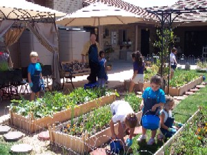 Kids in Garden